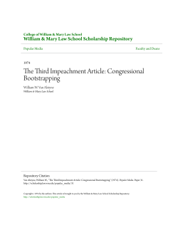 The Third Impeachment Article: Congressional Bootstrapping