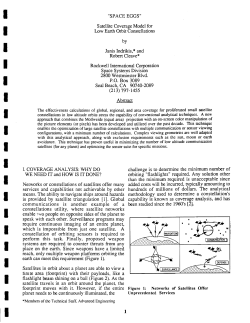 Satellite Coverage Model for Low Earth Orbit Constellations