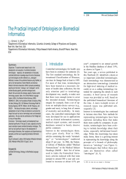 The Practical Impact of Ontologies on Biomedical