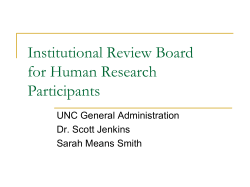 IRB Primer - University of North Carolina