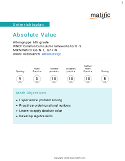 Absolute Value