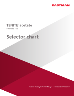 PP-121A TENITE Acetate - Formula 105 Selector Chart