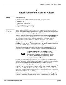FOIP Guidelines and Practices: Chapter 4