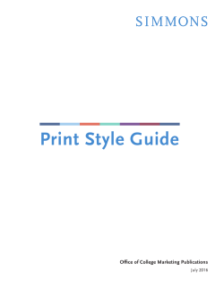Print Style Guide