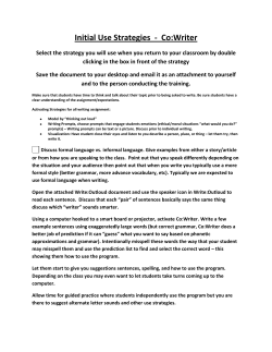 Initial Use Strategies