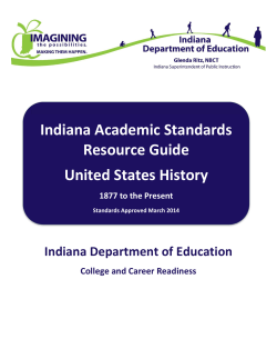 Indiana Academic Standards Resource Guide United