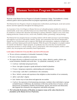 Human Services Program Handbook
