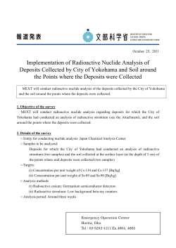 Implementation of Radioactive Nuclide Analysis of Deposits