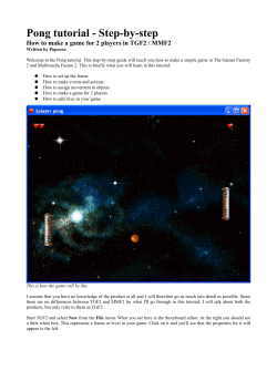 Pong tutorial - Step-by-step