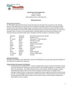 Meeting Summary - County of Santa Barbara