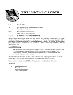 INTEROFFICE MEMORANDUM - Volusia County Schools