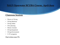 NAUI Openwater SCUBA Course, April-June