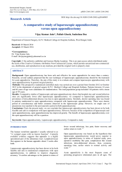 A comparative study of laparoscopic appendicectomy versus open