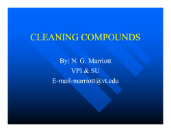 cleaning compounds - American Cheese Society