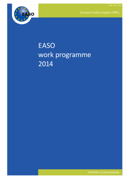 EASO work programme 2014 - European Asylum Support Office