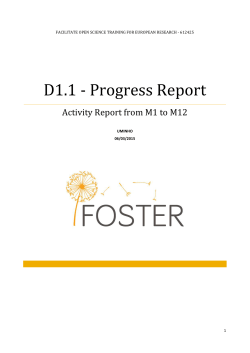 D1.1 - Progress Report