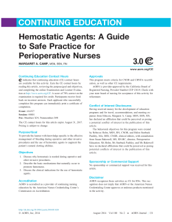 Hemostatic Agents