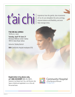 Experience how the gentle, slow movements of t`ai chi can