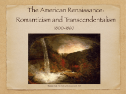 American Romanticism and Transcendentalism