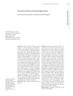 the context of leprosy in Brazil-Paraguay border O contexto da