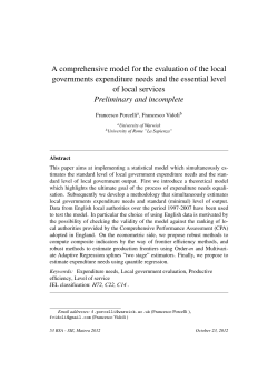 A comprehensive model for the evaluation of the local governments