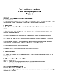 Earth and Human Activity: Arctic Passage Exploration Grade 5