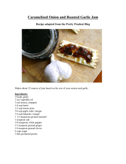 Caramelized Onion and Roasted Garlic Jam