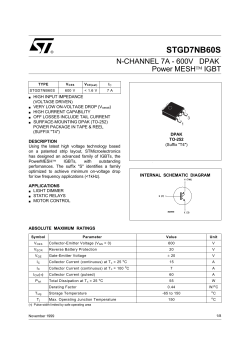 STGD7NB60S - STMicroelectronics