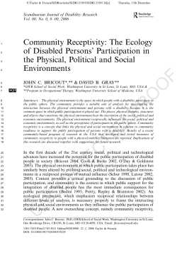 Community Receptivity - Enabling Mobility Center