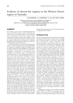 Evidence of altered fire regimes in the Western Desert region of