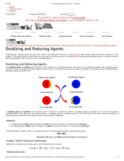 Oxidizing and Reducing Agents - Chemwiki