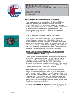 Food Safety for Persons with HIV/AIDS