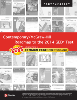 Contemporary/McGraw-Hill Roadmap to the 2014 GED&reg; Test