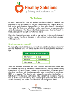 Cholesterol - Gateway Health Alliance