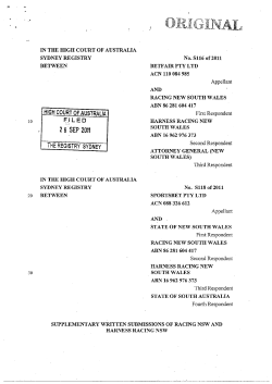 Supplementary submissions