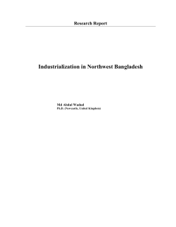 Industrialization in Northwest Bangladesh