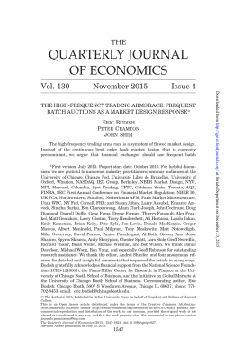 The High-Frequency Trading Arms Race: Frequent Batch Auctions