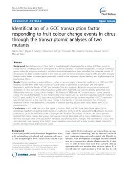 Identification of a GCC transcription factor responding to fruit