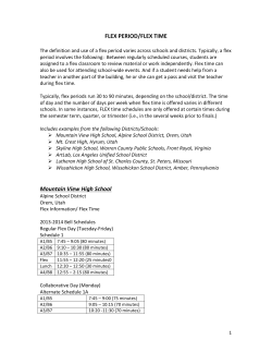 Flex Time Flex Period - CCASN - University of California, Berkeley