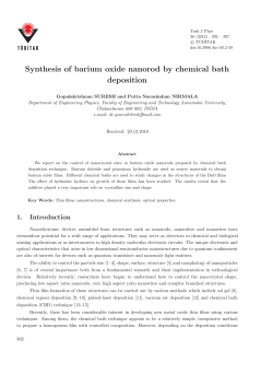 Synthesis of barium oxide nanorod by chemical