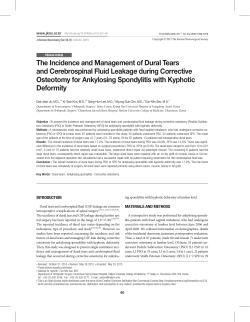 The Incidence and Management of Dural Tears