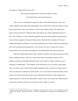 Essay 2 | Page 1 Dr. Shanyu Ji | Math 4388, Section 18577 ART