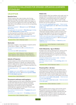 grammar common challenges for spanish