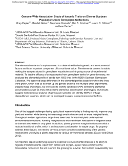 Genome-Wide Association Study of Ionomics Traits on