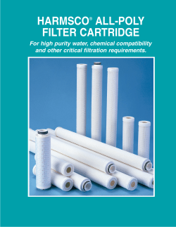 HARMSCO® ALL-POLY FILTER CARTRIDGE