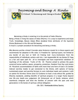Becoming and Being A Hindu