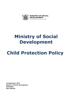Ministry of Social Development Child Protection Policy