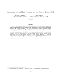 Agriculture, the Acid Rain Program, and the Costs