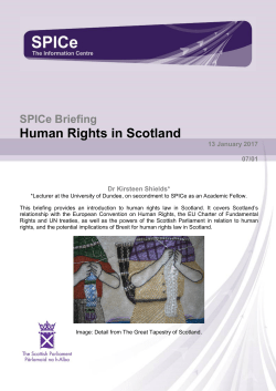 SPICe Briefing on Human Rights in Scotland