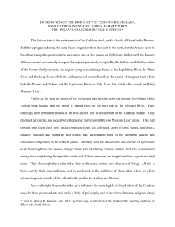 information on the divine gift of corn to the arikara, and of